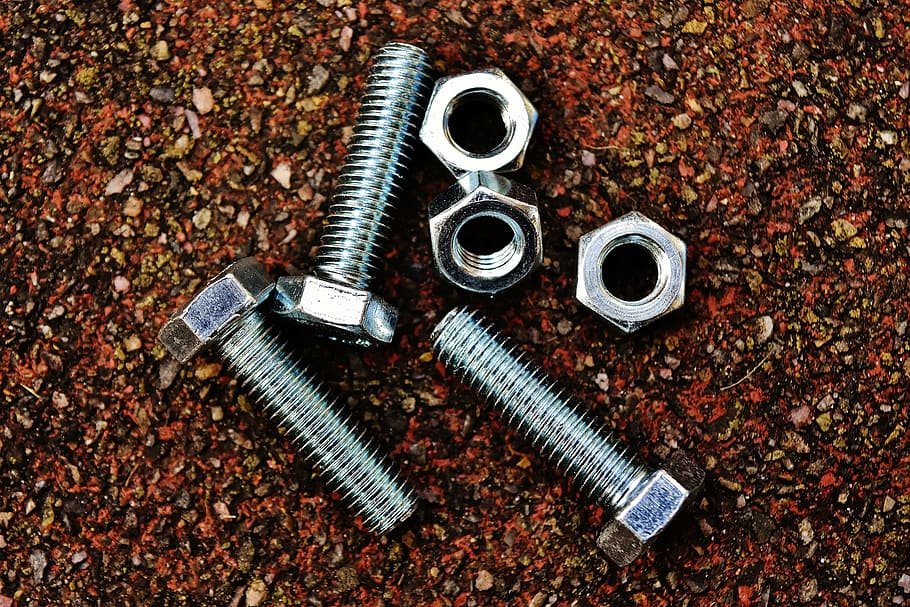 Assorted industrial fastening components